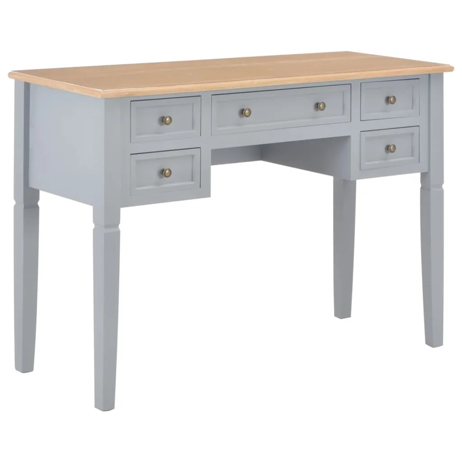 vidaXL Schreibtisch Grau 109,5 x 45 x 77,5 cm Holz 280070