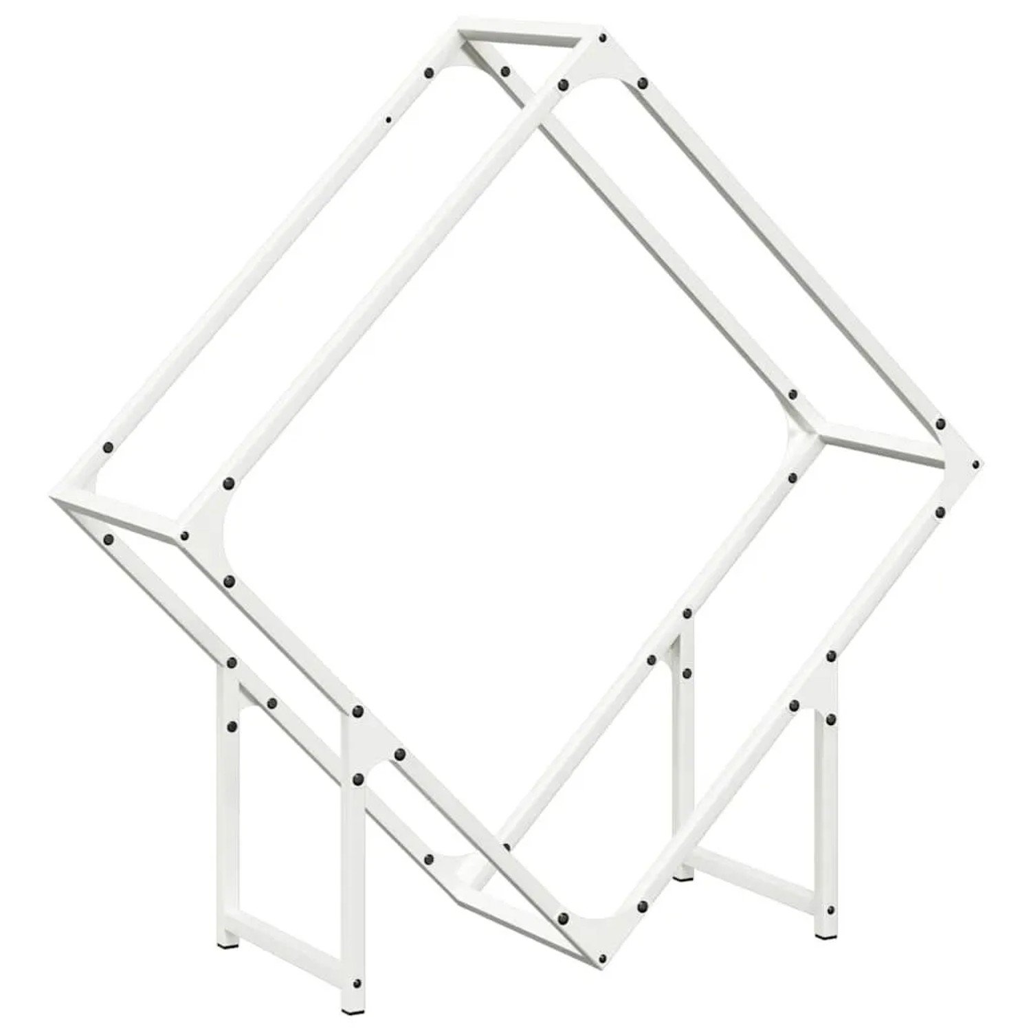 vidaXL Brennholzregal Weiß 80x25x80 cm Kaltgewalzter Stahl 864284