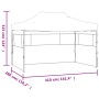 vidaXL Faltbares Partyzelt 3x4m, anthrazitfarben, mit 3 Seitenwänden und Stahlrahmen. Ideal für Outdoor-Events.