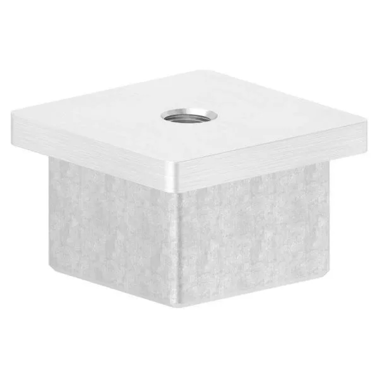 FeNau Einsteckkappe V4A Edelstahl Für 40x40x4,0 mm Rohr Mit M8 Gewinde