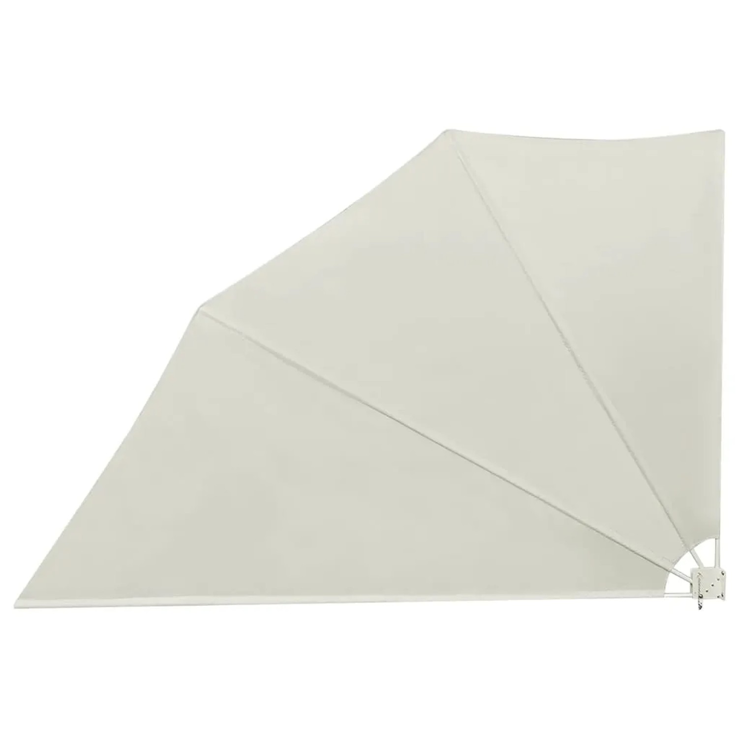 furnicato Faltbarer Balkonfächer in Creme, 160x240 cm, für Terrasse & Balkon.