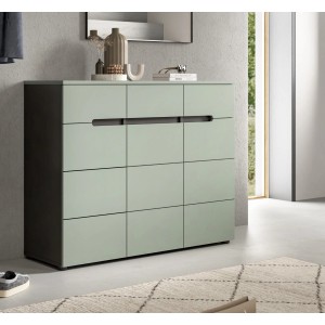 Inn.Furn Schuhkommode in Salbei und Grau 120 cm Cooper