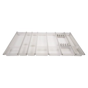 SOTECH Cuisio Besteckeinsatz 1000 mm Höhe 55 mm Transluzent Weiß mit Messerblock