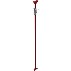 Lackierte, rote Schake Schrägstütze, verstellbar von 304 bis 535 cm, für den Baubereich.