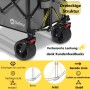 Detailaufnahme: Räder und Rahmen des anthrazitfarbenen Sekey Bollerwagens mit verbesserter Lenkung.