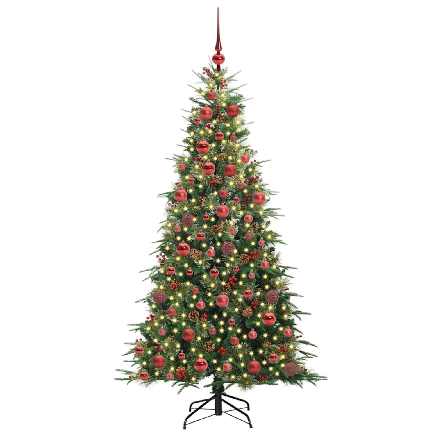 vidaXL Künstlicher Klappbarer Weihnachtsbaum Grün 180 cm PE und PVC 3397419