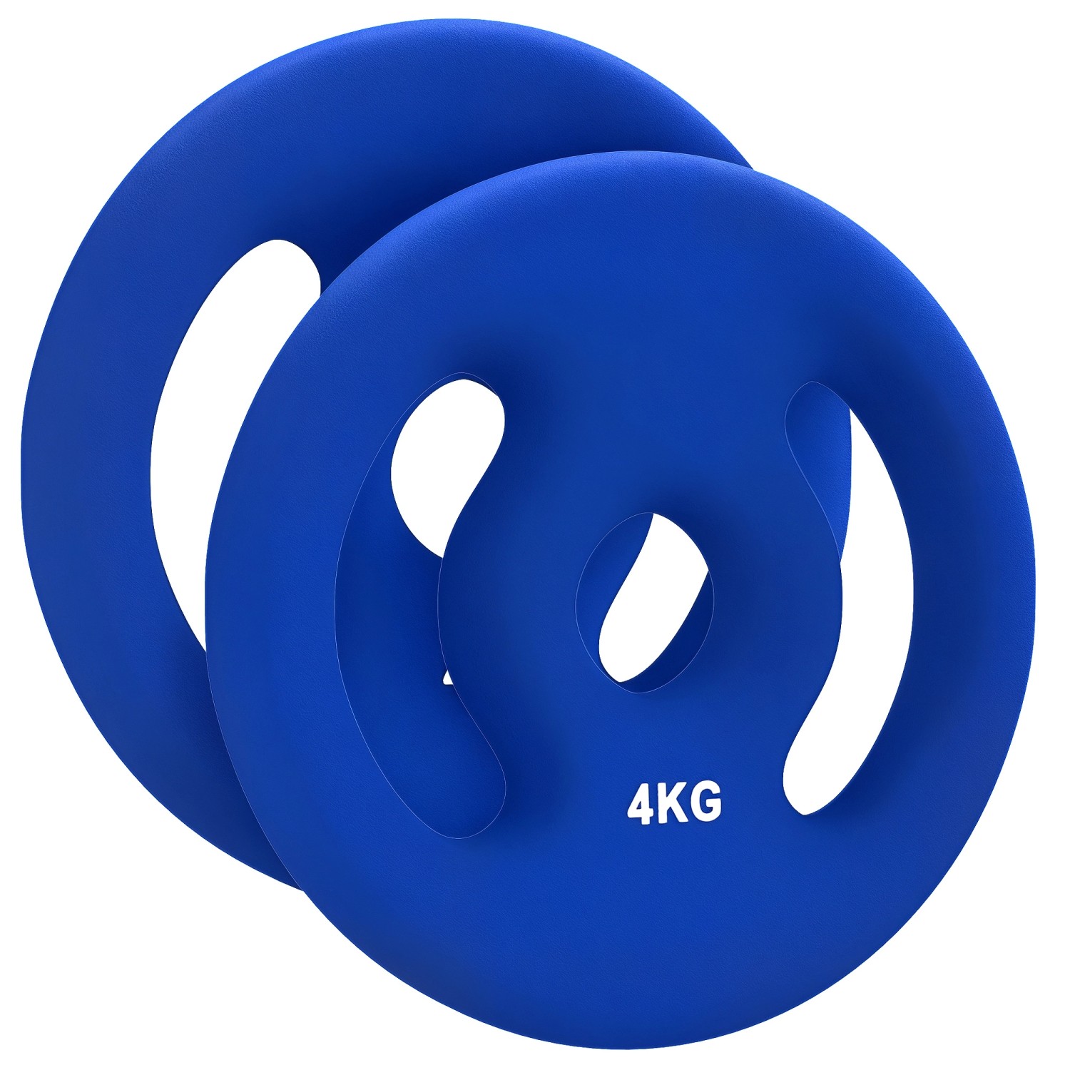 Thumbnail - SPORTNOW Hantelscheiben 2er-Set Metall Kunststoff Blau Ø18 x 3H cm