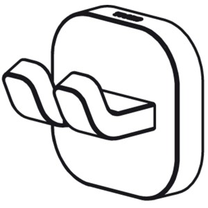 Tiger Haken Ramos Groß, Chrom, Handtuchhalter für Bad und WC.