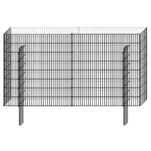 Gabionen-Basisbausatz Limes, 120x227x23cm, für variable Mauern im Garten. Bausatz ohne Steine.