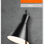 Schwarze Ledvance Wandlampe Decor Tokio, 32 cm, im japanischen Stil für Innenräume.