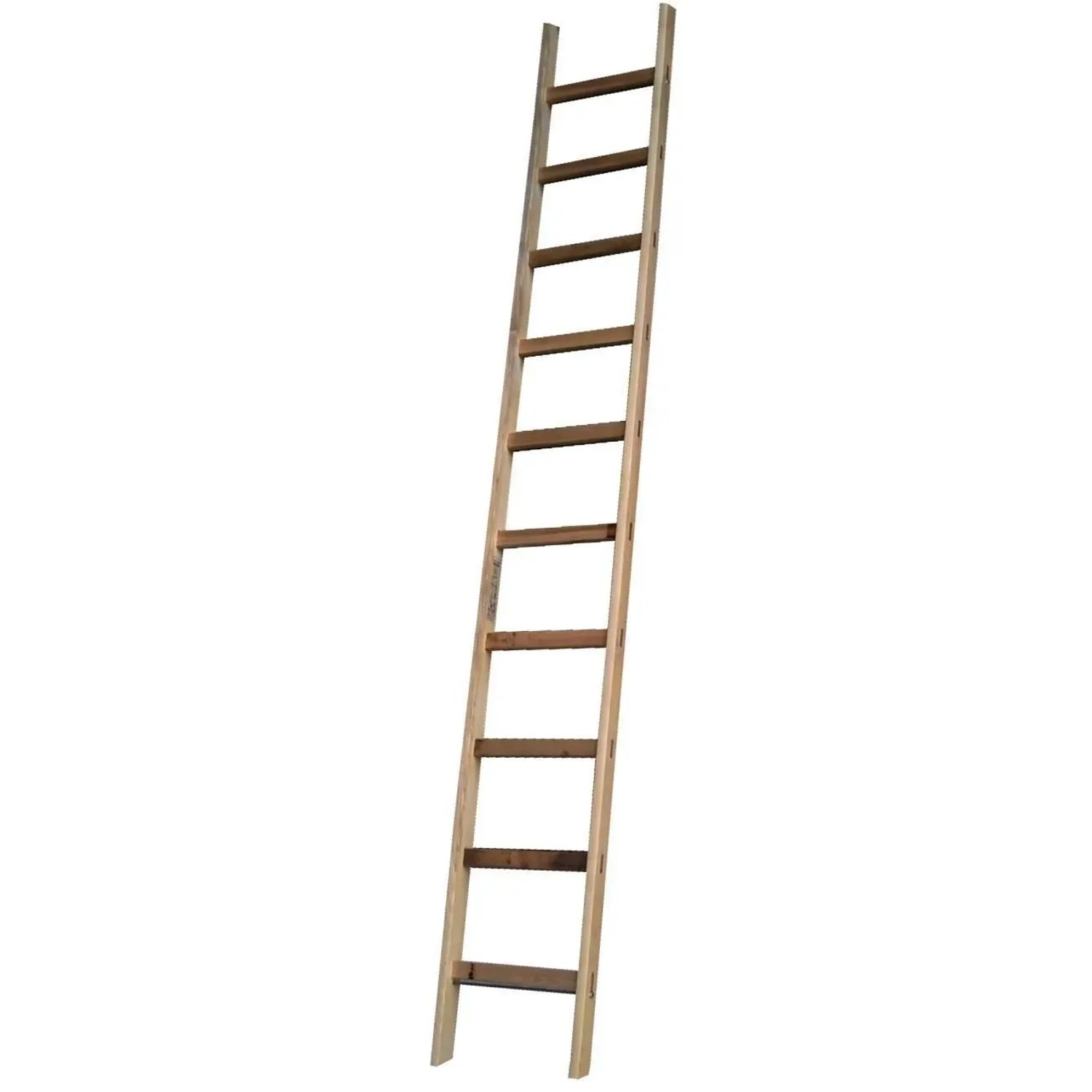 PROREGAL Tankleiter Made in Germany 8 Sprossen 2,44 m Länge Ohne Traverse Braun Unbehandelt Tankwagenleiter Holzleiter