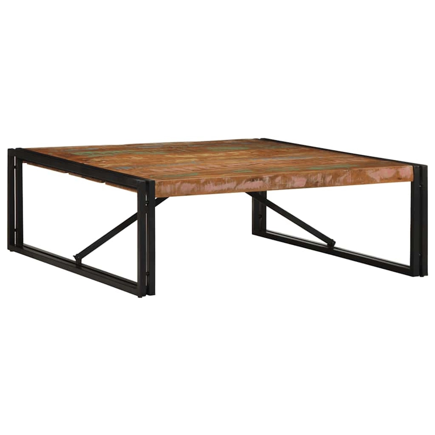 vidaXL Couchtisch Mehrfarbig 100x100x35 cm Altholz Massivholz 4016668 günstig online kaufen