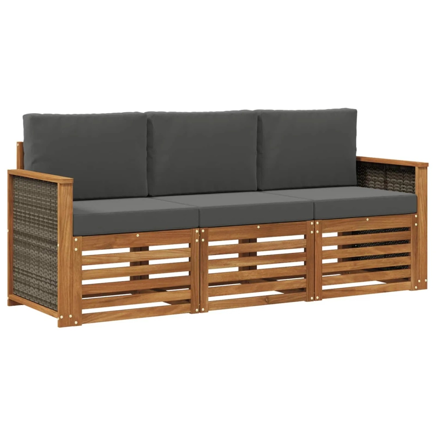 vidaXL Sofagarnituren mit Kissen 3 Stk Massivholz Akazie 3383958