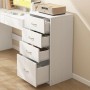 Rebiko Modernes Regal Mit 4 Schubladen Loft Weiße Kommode Büroschrank Groß 85 Cm_6
