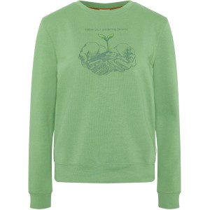 Gardena Damen Sweatshirt in Grün mit Print "realise your gardening dreams".