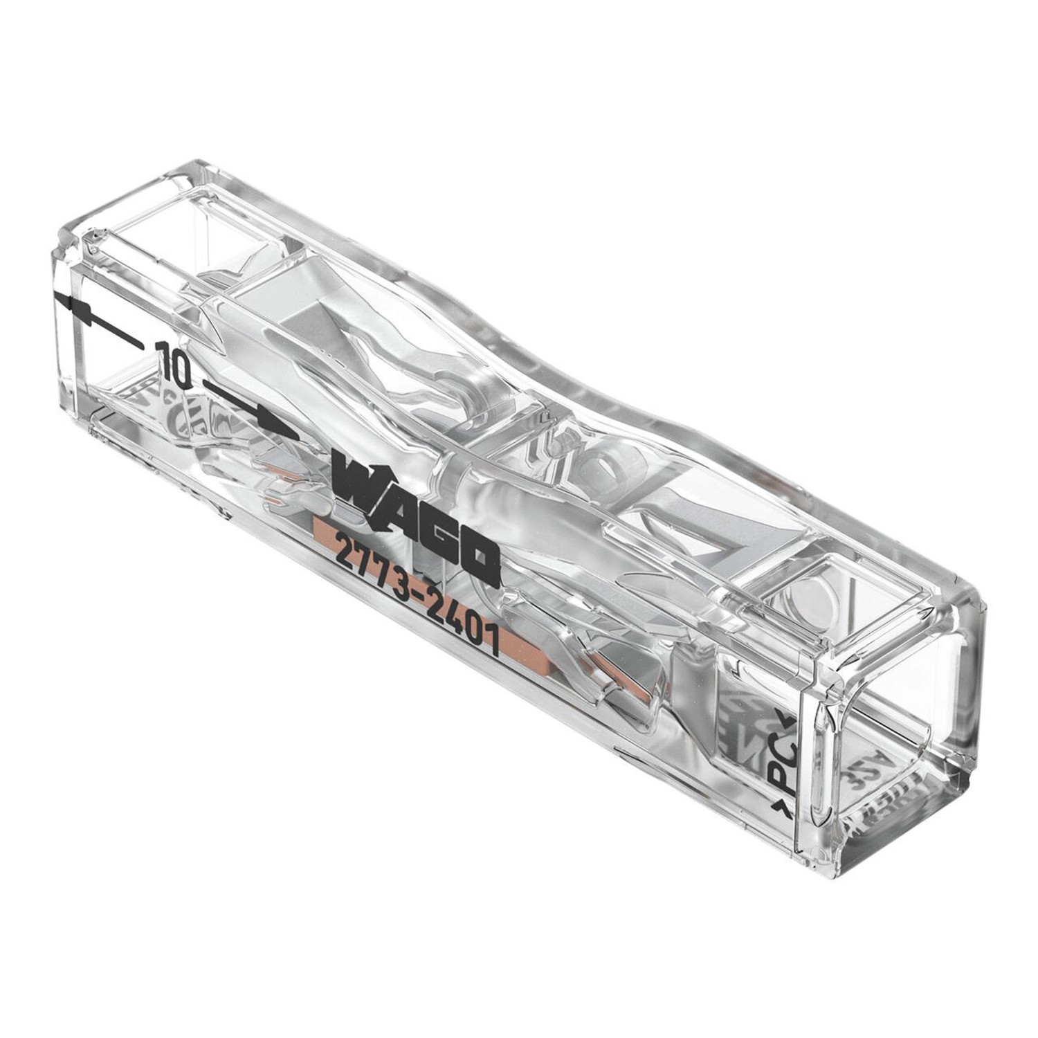 Wago Durchgangsverbinder 2773-2401 zum Stecken Transparent 10 Stück