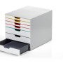 Durable Schubladenbox A4 Varicolor mit 7 Fächern in Mehrfarbig für Büro und Aufbewahrung.