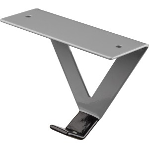 Grauer LUX Fahrradhaken aus Stahl für Wandmontage, bis 13,5 kg belastbar.