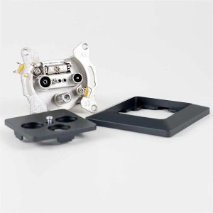 ChiliTec MILOS Antennendose TVRadioSAT Anthrazit mit Rahmen