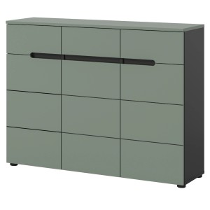 Inn.Furn Schuhkommode in Salbei und Grau 120 cm Cooper