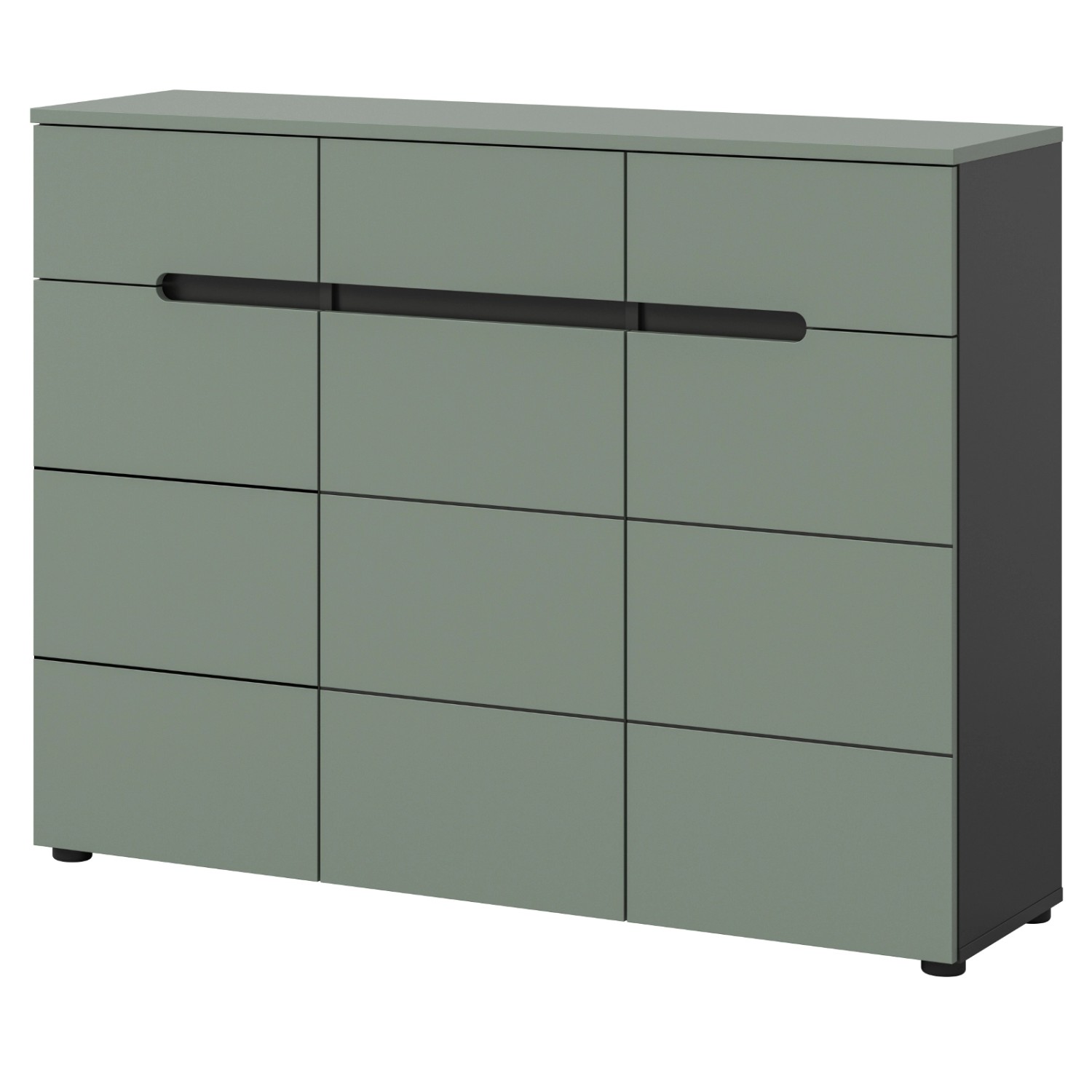 Inn.Furn Schuhkommode in Salbei und Grau 120 cm Cooper günstig online kaufen