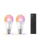 2er-Pack WiZ LED E27 Glühlampen mit Fernbedienung, smarte Beleuchtung für Ihr Zuhause.