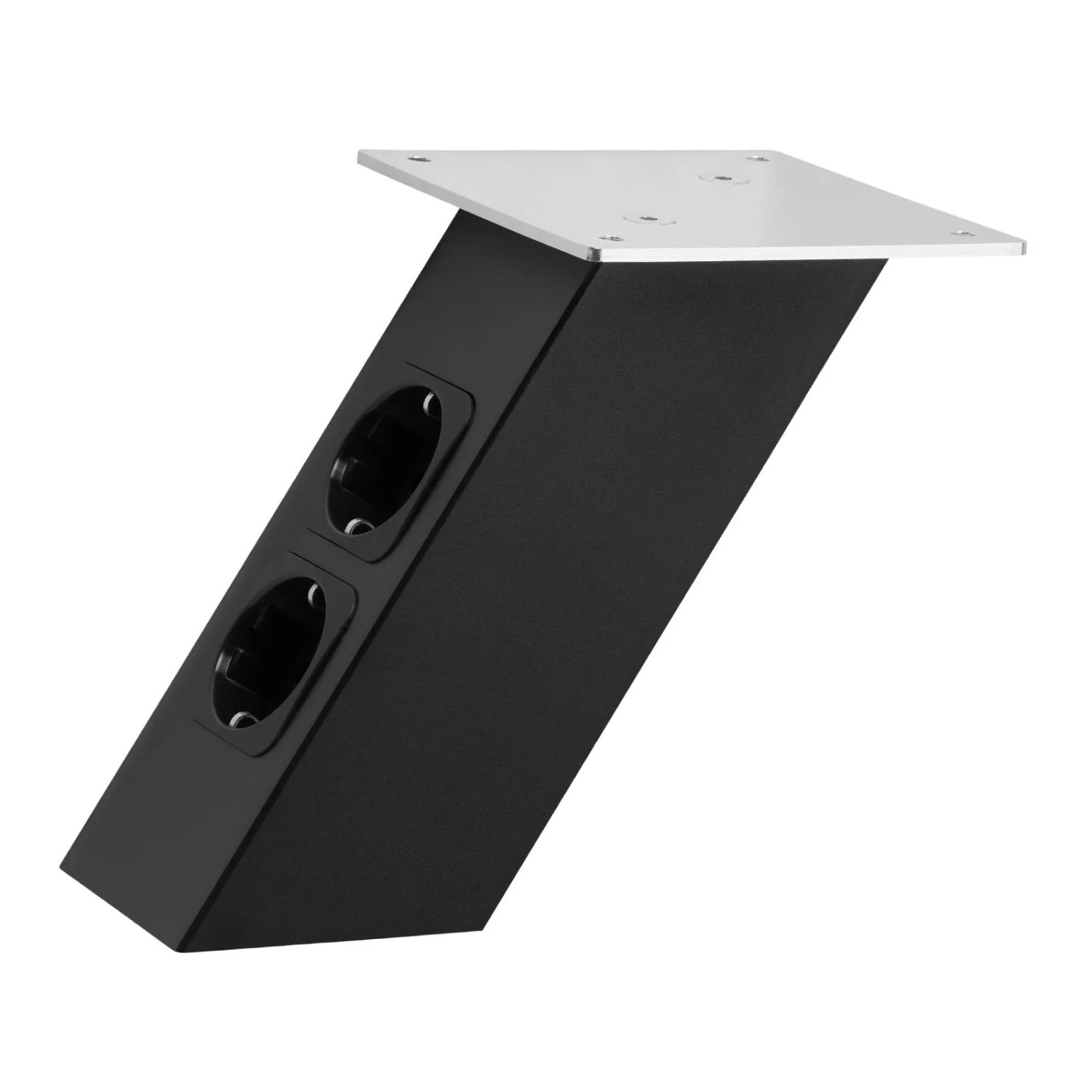 SOTECH Barkonsole Schräg Höhe 170 mm 120 mm x 120 mm mit Steckdosen Schwarz