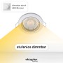 Oktaplex Dijon LED Deckeneinbaustrahler 3er Set, dimmbar, warmweißes Licht.