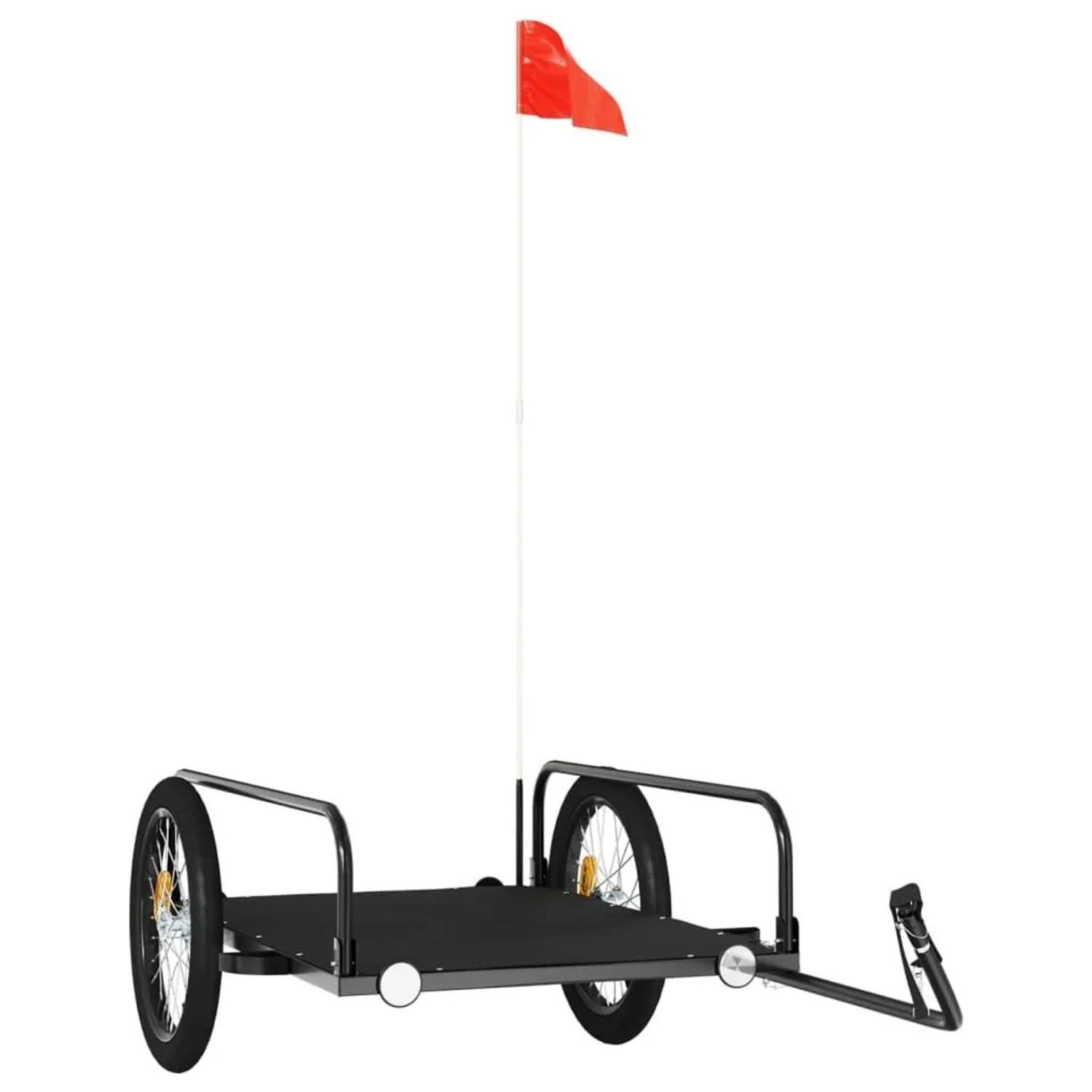 vidaXL Fahrradanhänger Schwarz 135x70x37 cm Eisen 94203