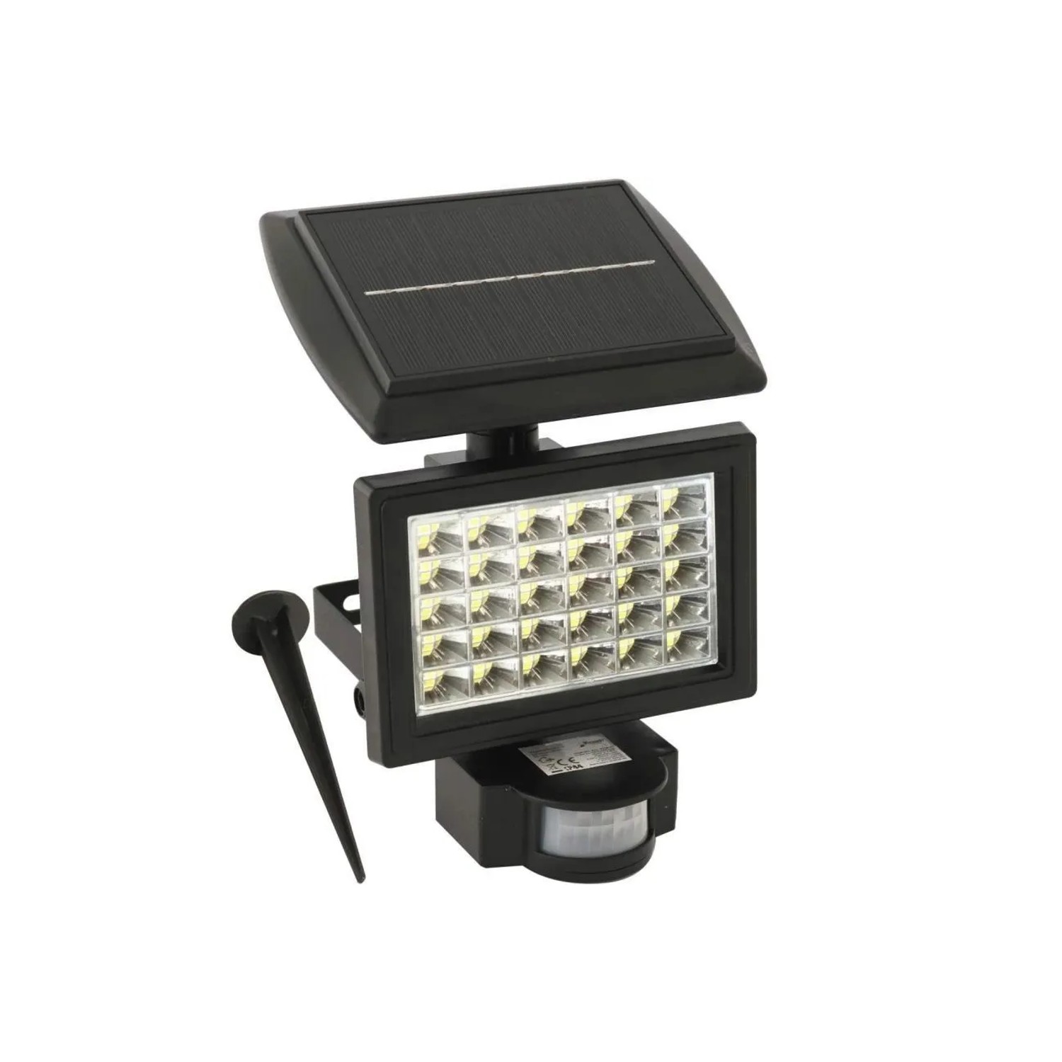 Westfalia Solar Wandstrahler 2in1 mit Bewegungsmelder Schwarz