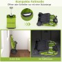 Grüner Costway 50L Einkaufstrolley, klappbar, stehend und kompakt verstaut in Ecke/Kofferraum. Ideal für Einkäufe.