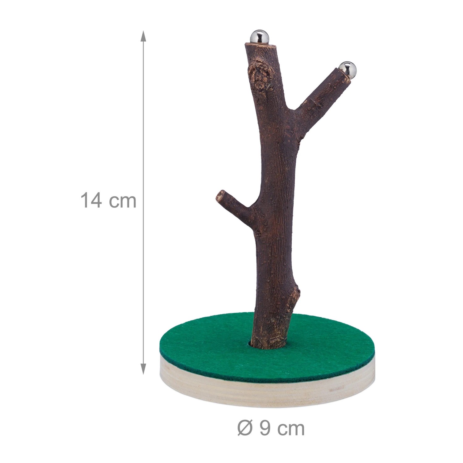 Relaxdays Kronkorkenbaum Holz Braun Grün Magnetisch 14 cm x 9 cm 80 g_4