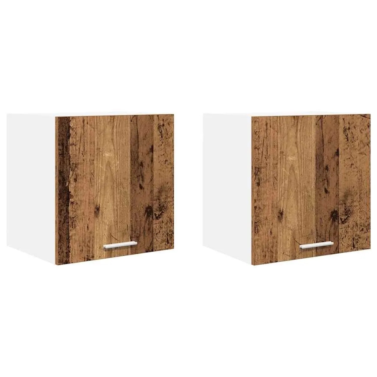 vidaXL Hängeschrank mit Tür 2 Stk Altes Holz und Weiß 40 x 31 x 40 cm 88414 günstig online kaufen