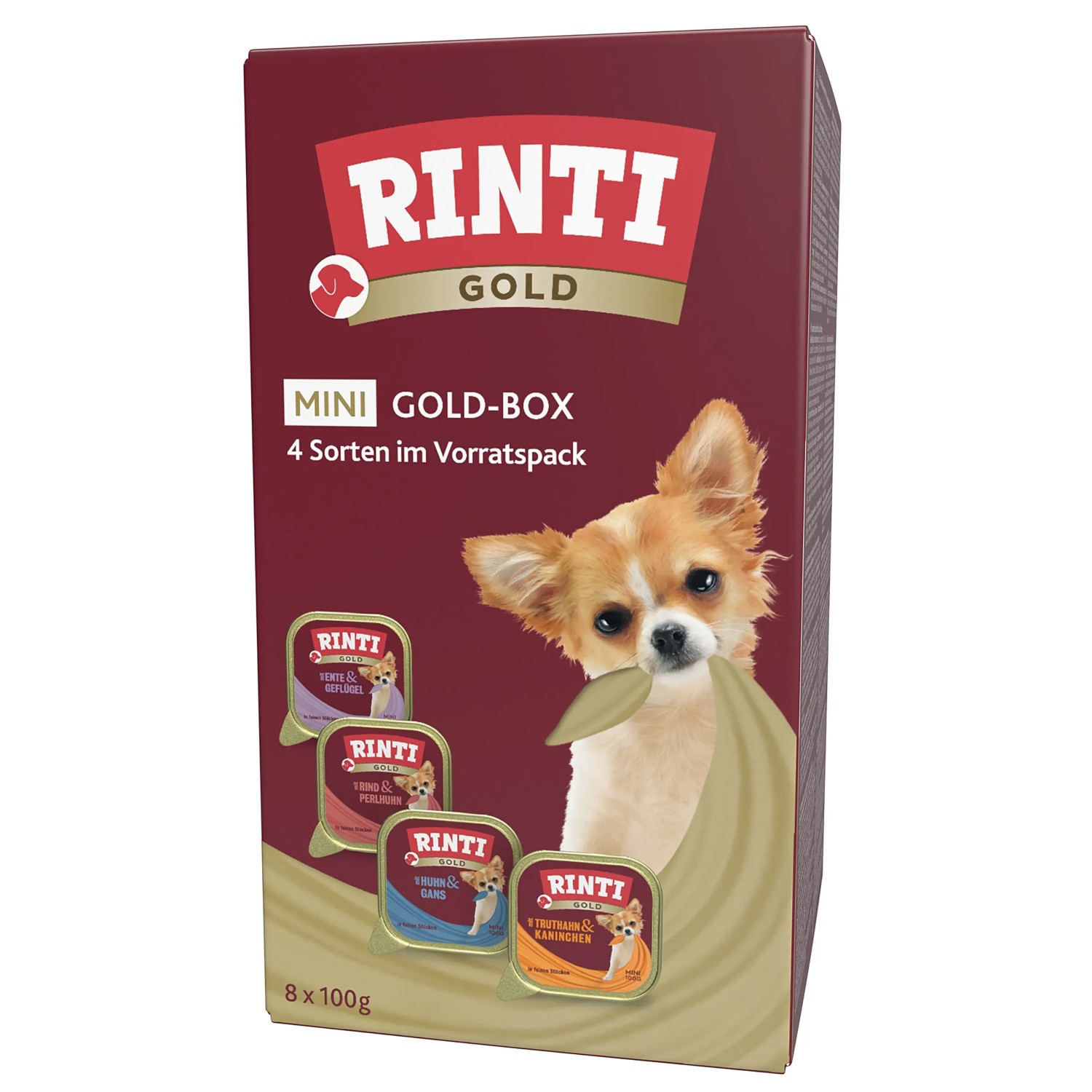 Rinti Hunde-Nassfutter Mini Goldbox 8 x 100 g