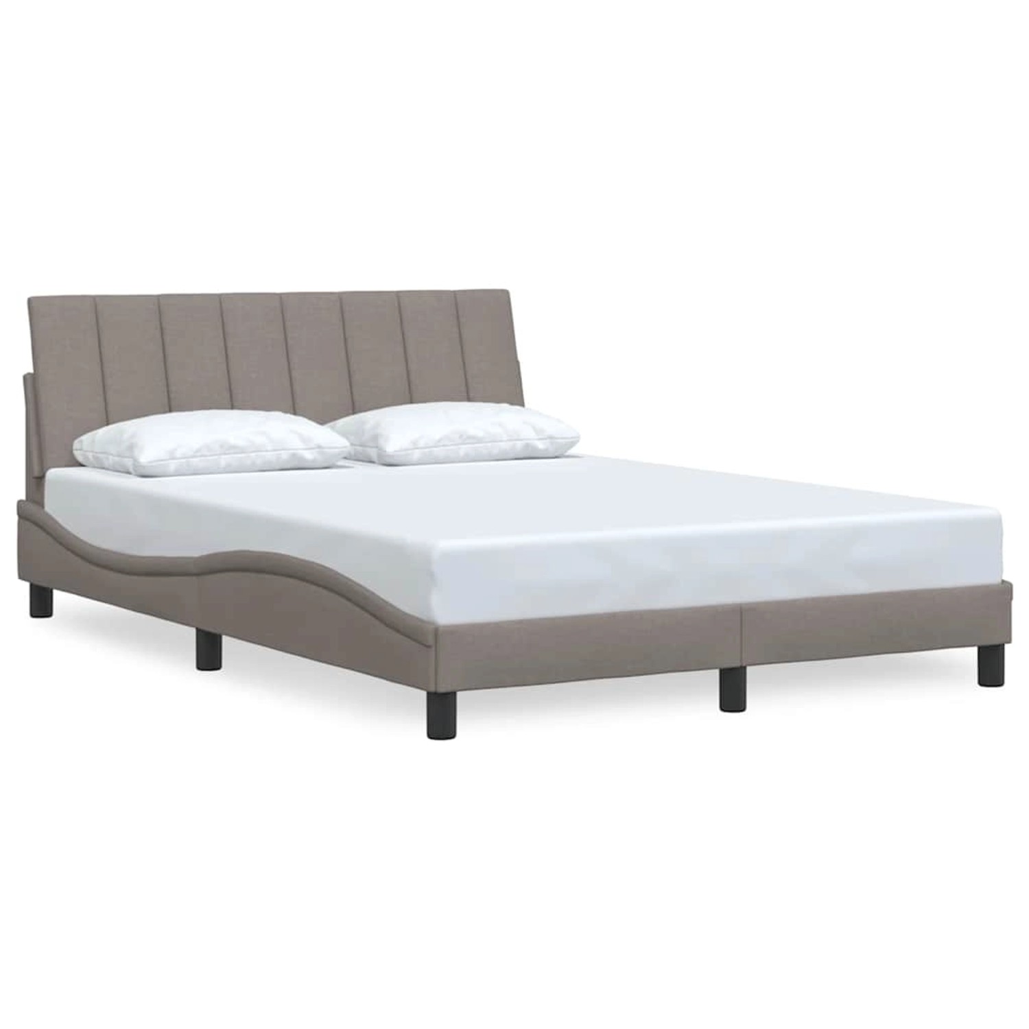 vidaXL Bettgestell ohne Matratze Hanko Taupe 140x200 cm Stoff 3310395 günstig online kaufen