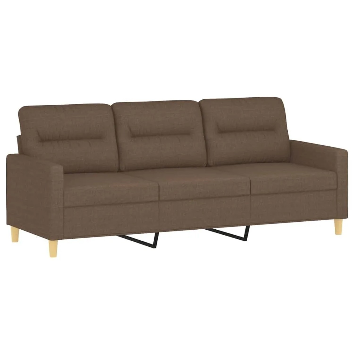 vidaXL 3-Sitzer-Sofa Braun 180 cm Stoff 359246 günstig online kaufen