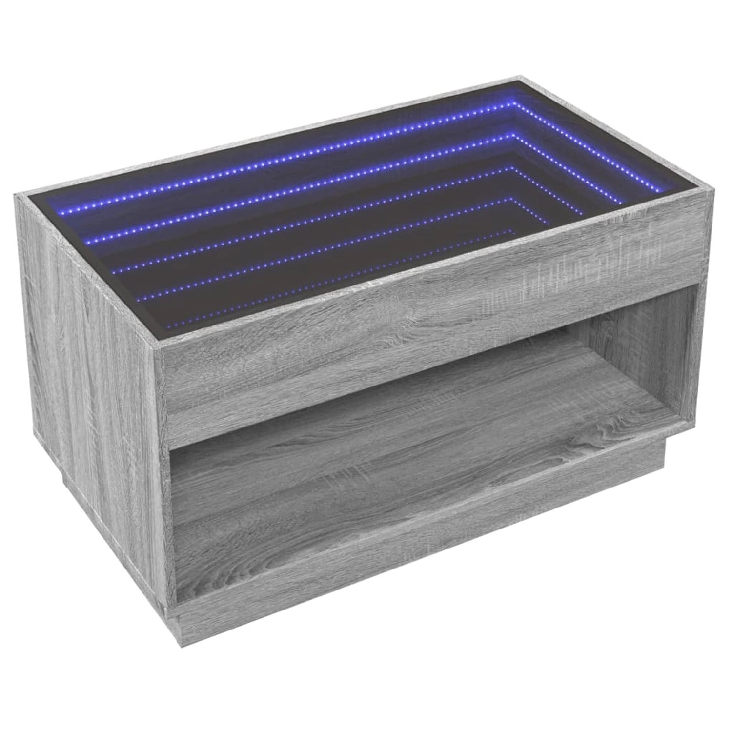 vidaXL Couchtisch mit Infinity-LED Grau Sonoma 90x50x50 cm 847670 günstig online kaufen
