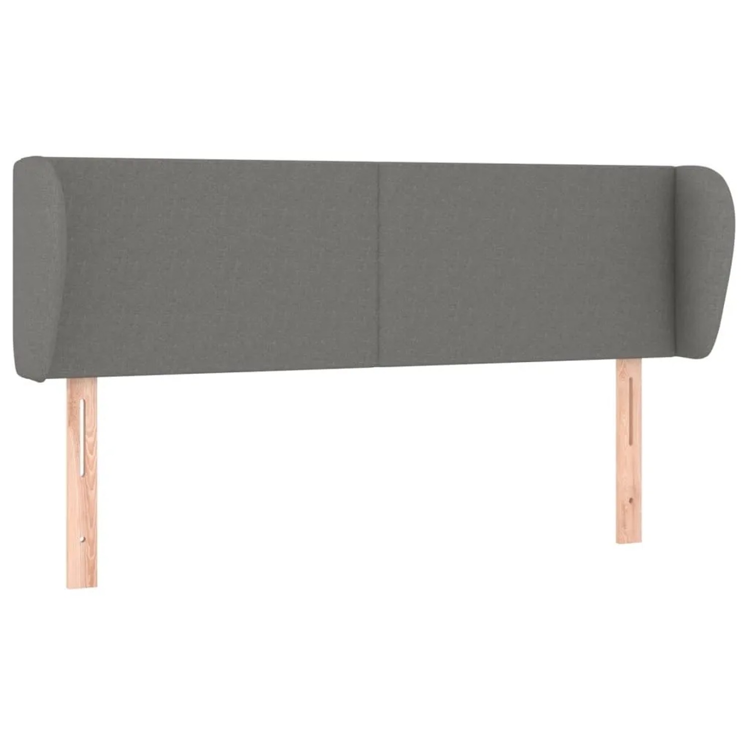 vidaXL Kopfteil mit Ohren Dunkelgrau 147x23x78/88 cm Stoff 3116863