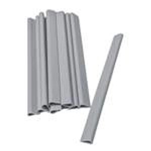 Hellgraue zaunzu Klemmschienen (20 Stk.) zur Befestigung von Zaunblenden und Windschutz.