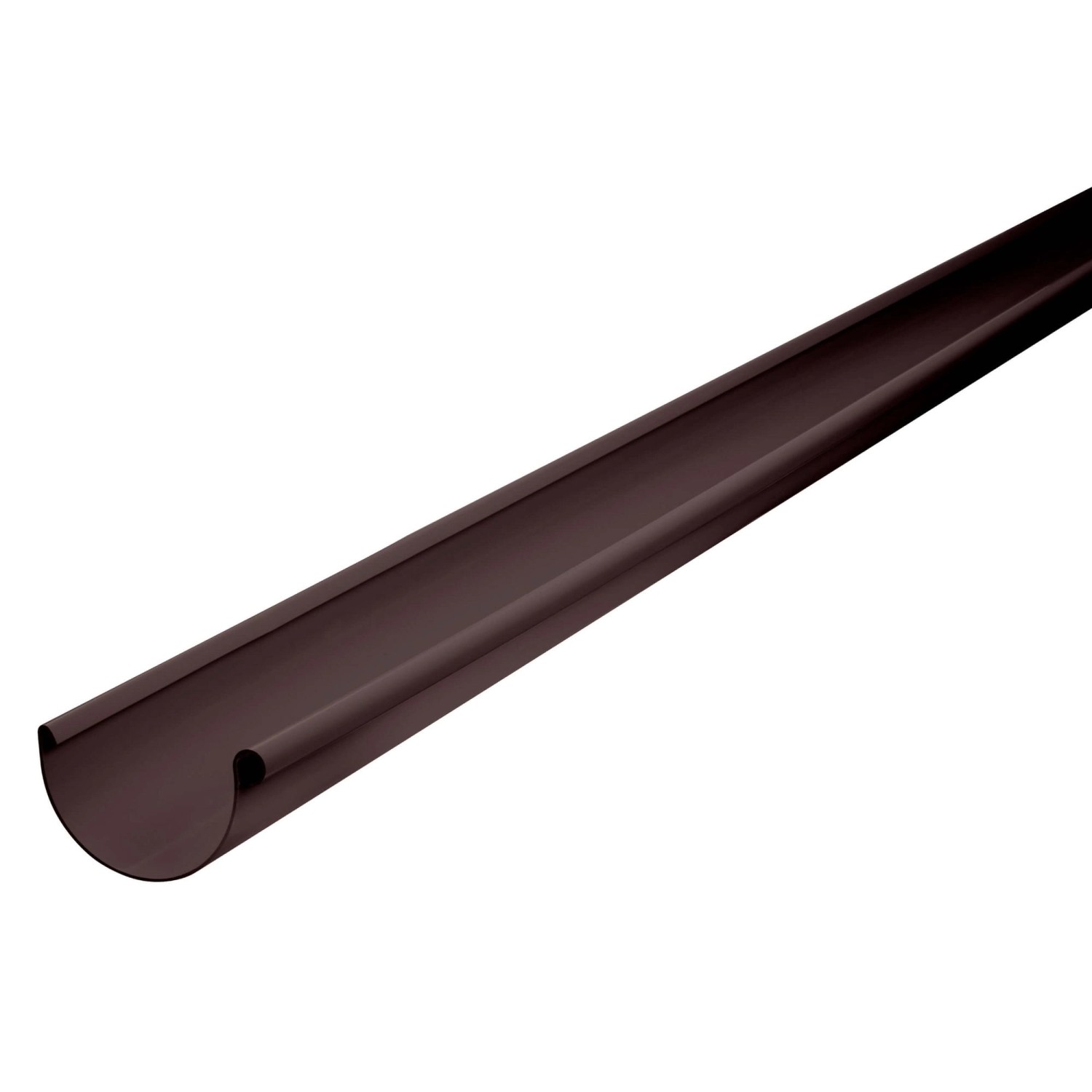 Inefa Dachrinne Halbrund 200cm PVC NW 100 Dunkelbraun Dachentwässerung