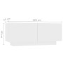 vidaXL TV-Schrank mit LED-Leuchten Weiß 180x35x40 cm 3081897_10