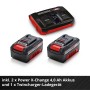 Einhell Power X-Change Akkus (2 Stk.) 4,0 Ah mit Twincharger Ladegerät.
