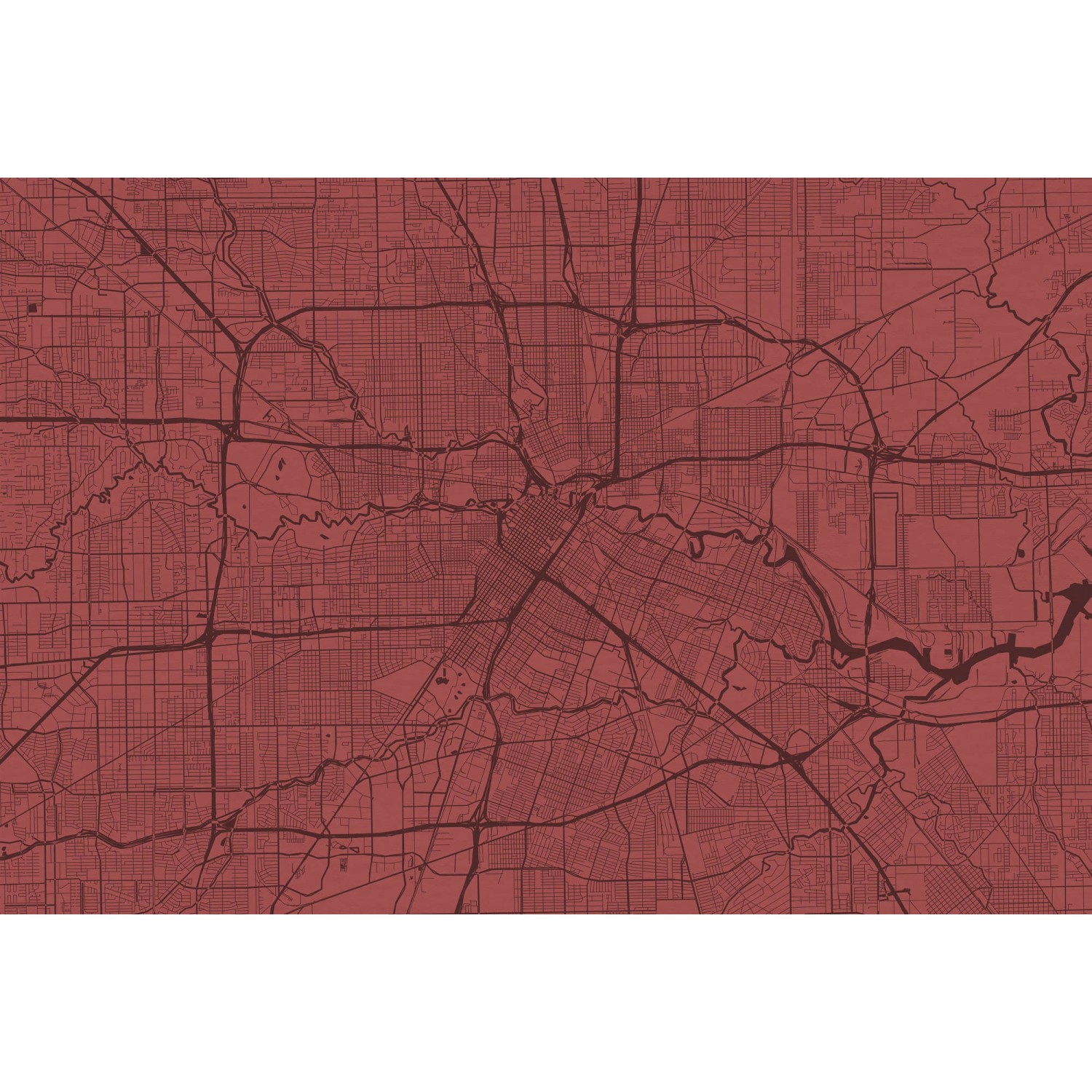 Fototapete Stadtkarte Metropole Rot Schwarz 4,00 m x 2,70 m FSC® günstig online kaufen