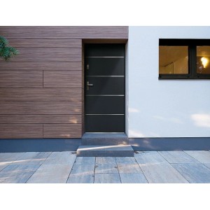 Vente-unique Haustür Naxara Anthrazitgrau 95 cm