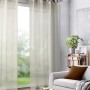 Creme Schlaufenschal Christian, 245x135 cm, von Neusser Collection. Fenstervorhang mit Strukturdesign.