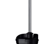 Schwarze Solar-Außendusche mit 18 l Tank und Temperaturregler, Höhe 213 cm.
