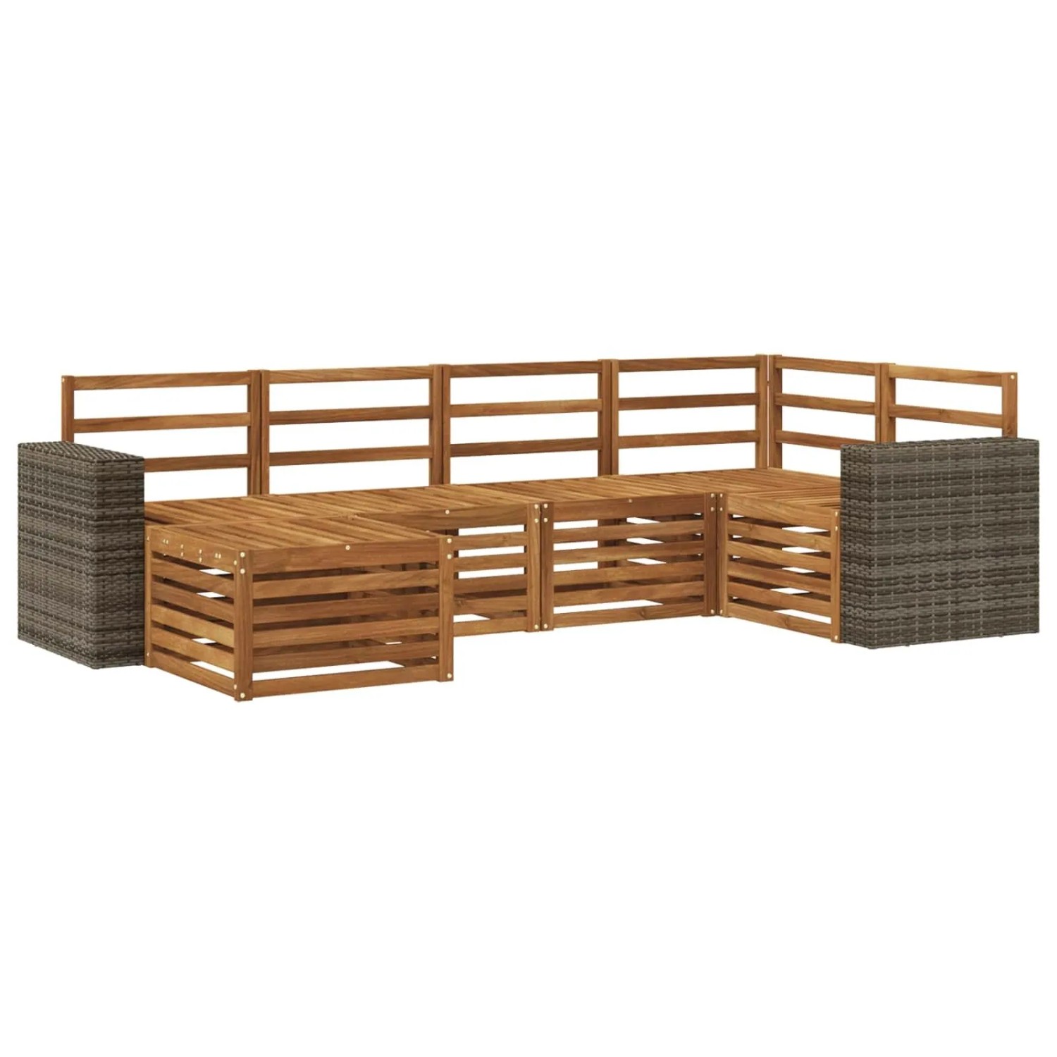 vidaXL Ecksofa Set 6 Stk Natur 3384575