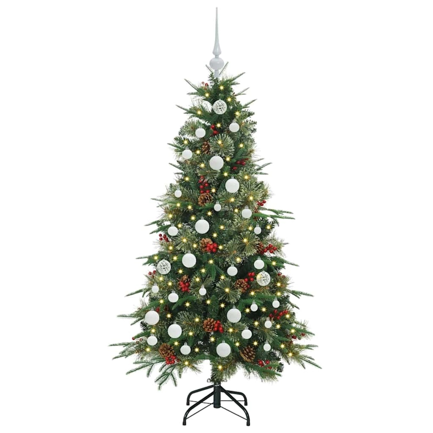vidaXL Künstlicher Klappbarer Weihnachtsbaum Grün 150 cm PE und PVC 3397409