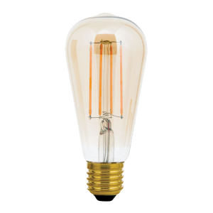 Dimmbare LED-Vintagebirne E27, 6W, warmweiß (2200K) von Orion Leuchten.