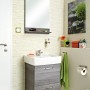 Pelipal LED-Aufsatzleuchte Quickset 328/313 Chrom an Spiegel im Badezimmer.